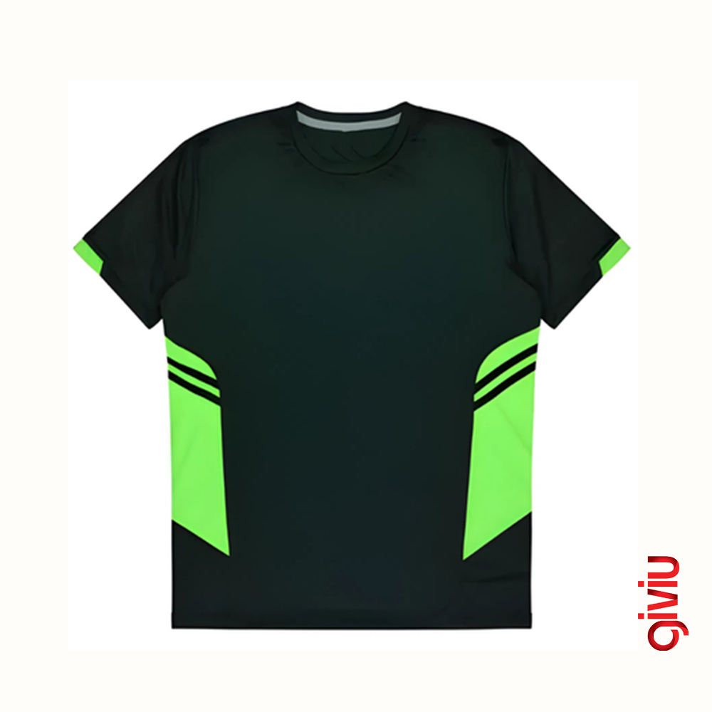 Kontrast Yan Panel Detaylı Sportif T-Shirt