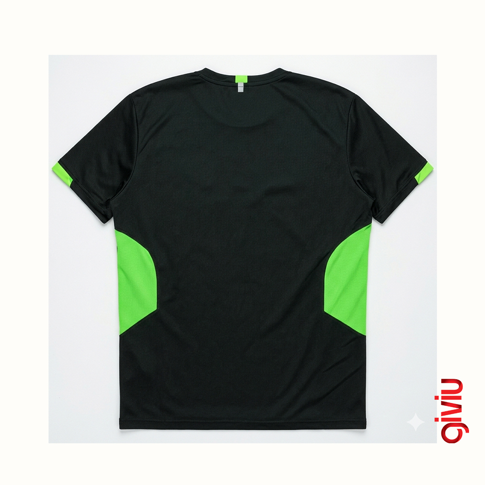 Kontrast Yan Panel Detaylı Sportif T-Shirt