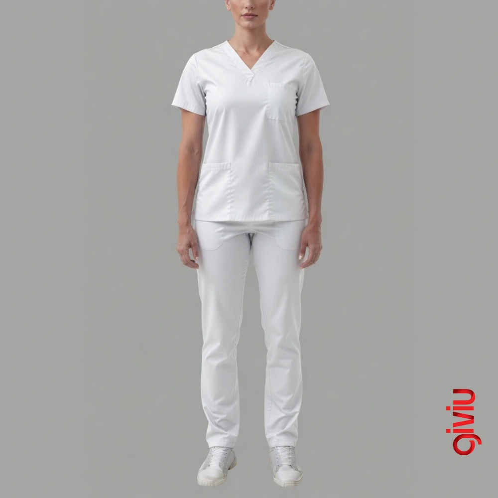 Kadın Scrubs Takım – Beyaz