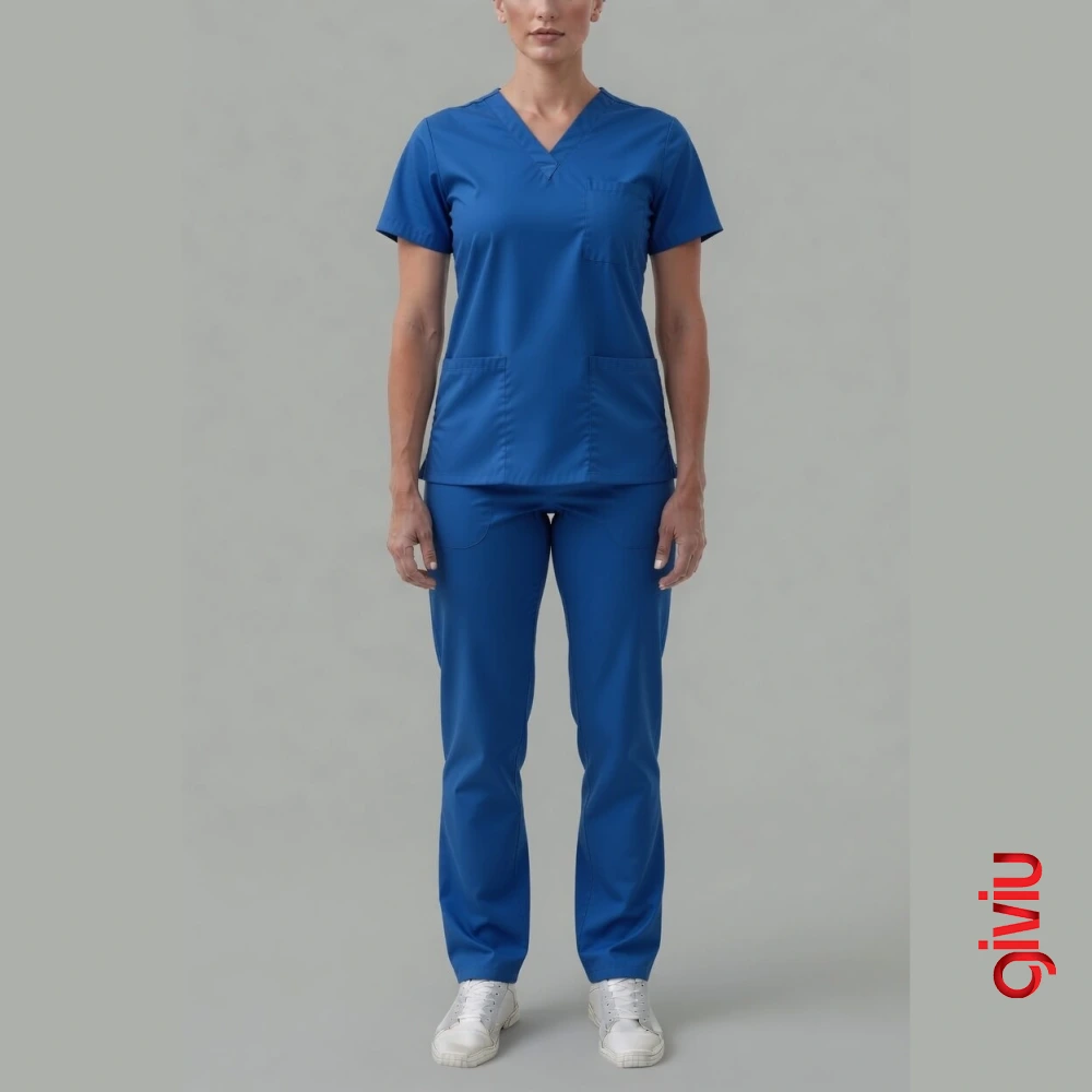 Kadın Scrubs Takım – Saks Mavisi