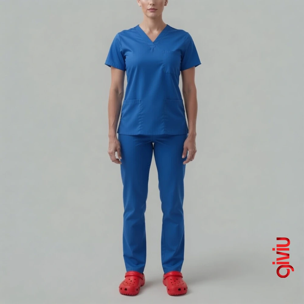 Kadın Scrubs Takım – Saks Mavisi