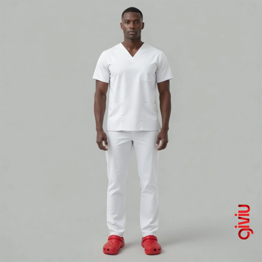 Erkek Scrubs Takım – Beyaz