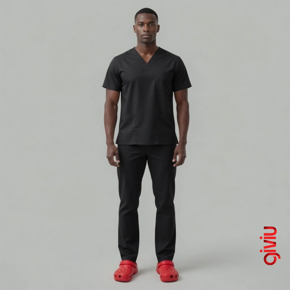 Erkek Scrubs Takım – Siyah