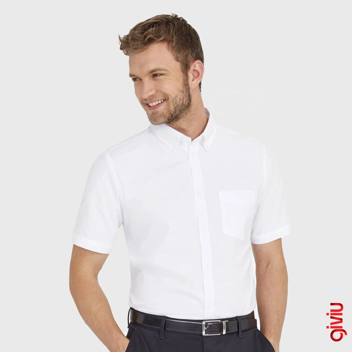 Oxford-Shirt mit kurzen Ärmeln