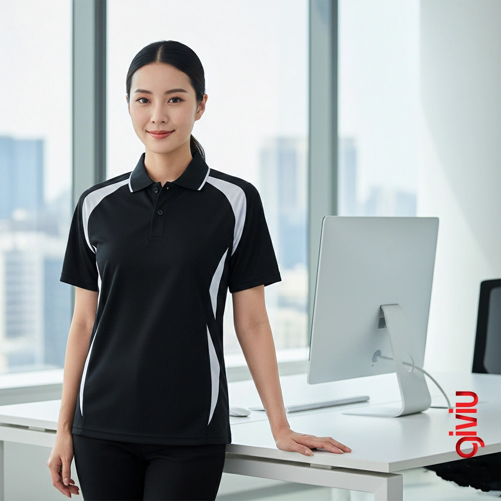 Scharfes dynamisches Design Technisches Polo-T-Shirt