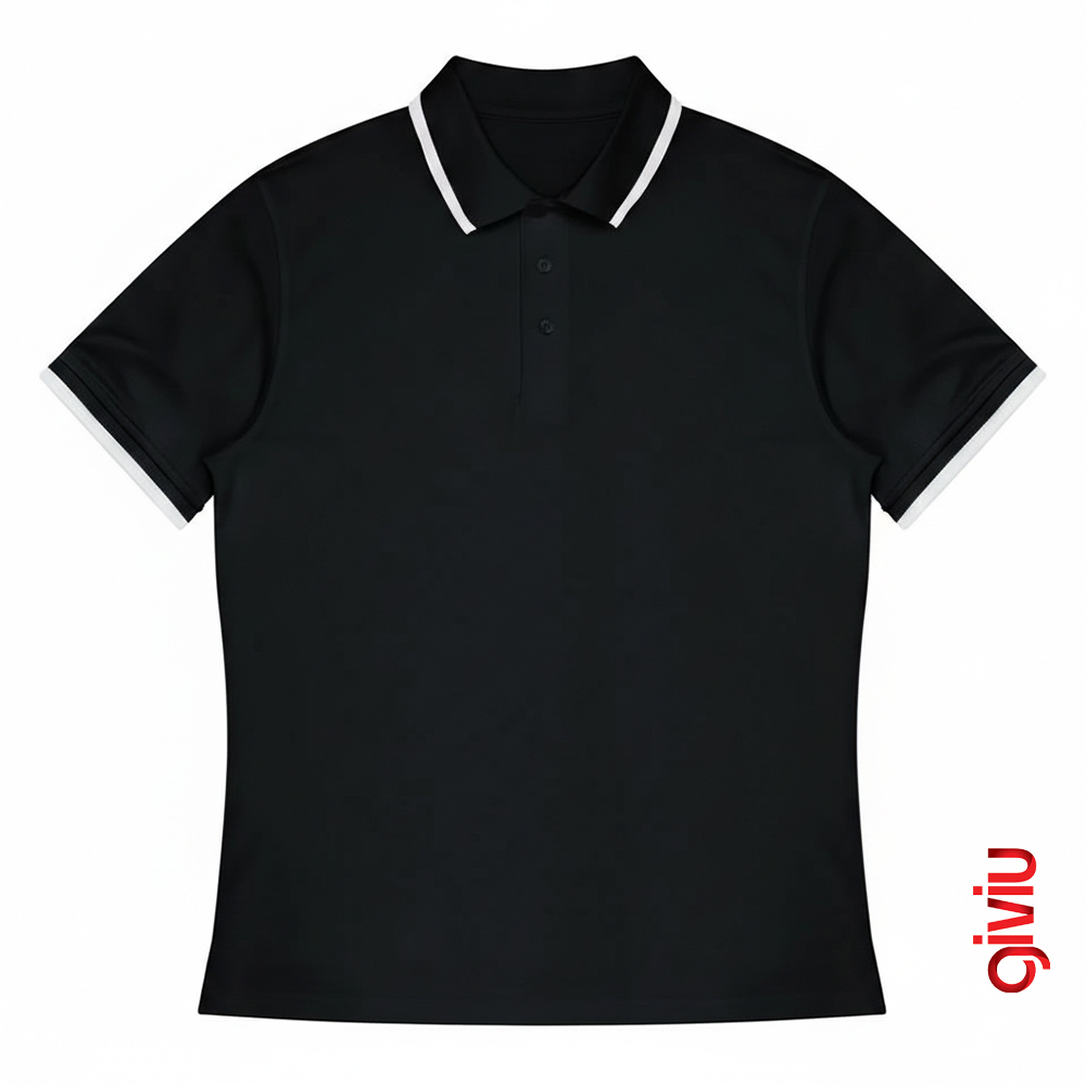 Pure Minimalist Çizgi Detaylı  Polo Tişört