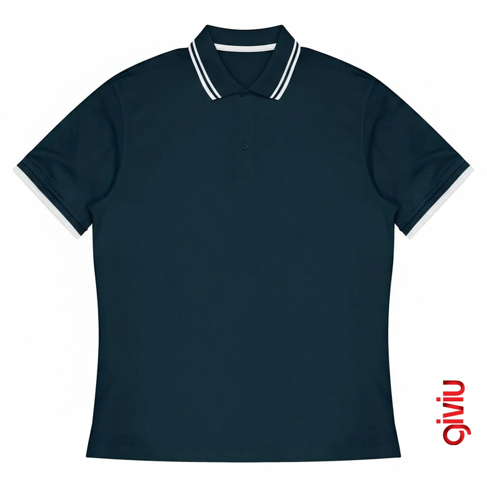 Pure Minimalist Çizgi Detaylı  Polo Tişört