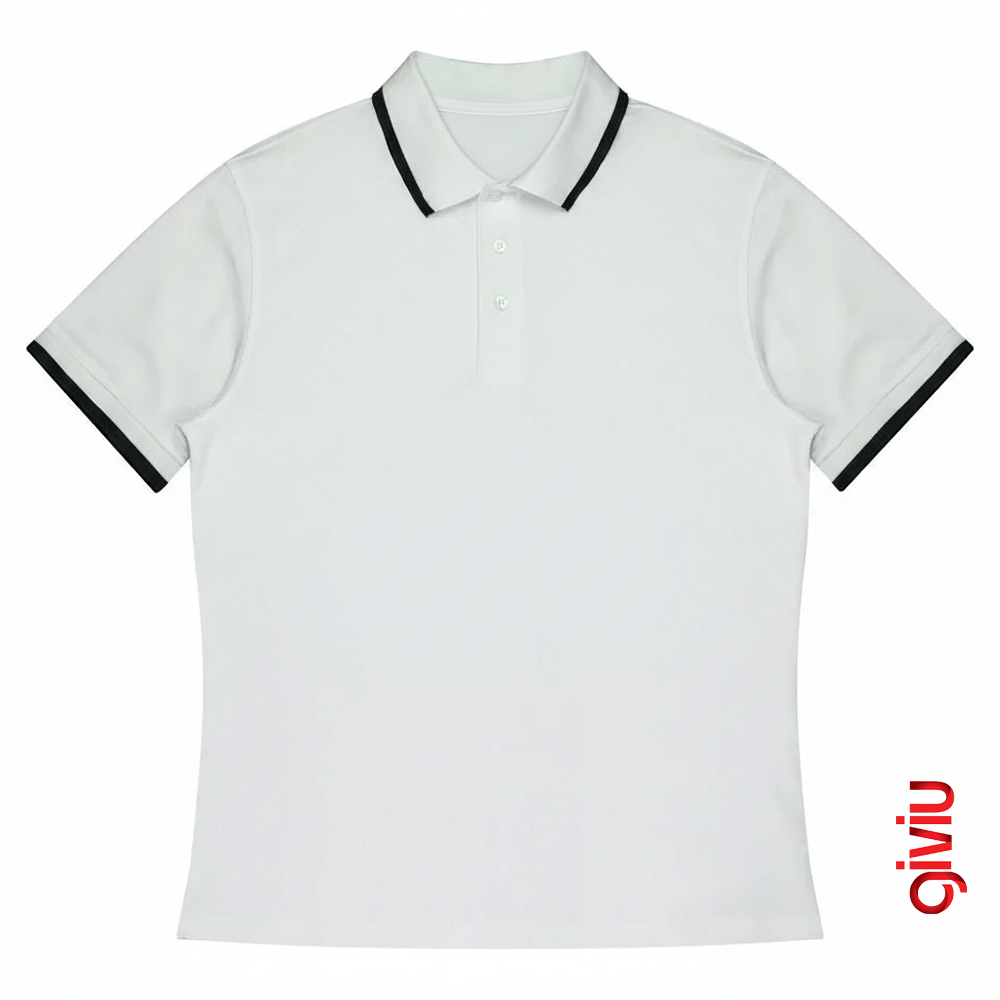 Pure Minimalist Çizgi Detaylı  Polo Tişört