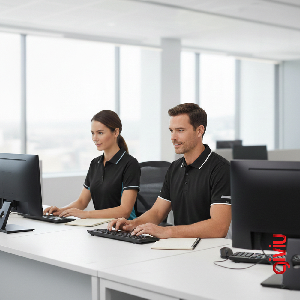 Pure Minimalist Çizgi Detaylı  Polo Tişört