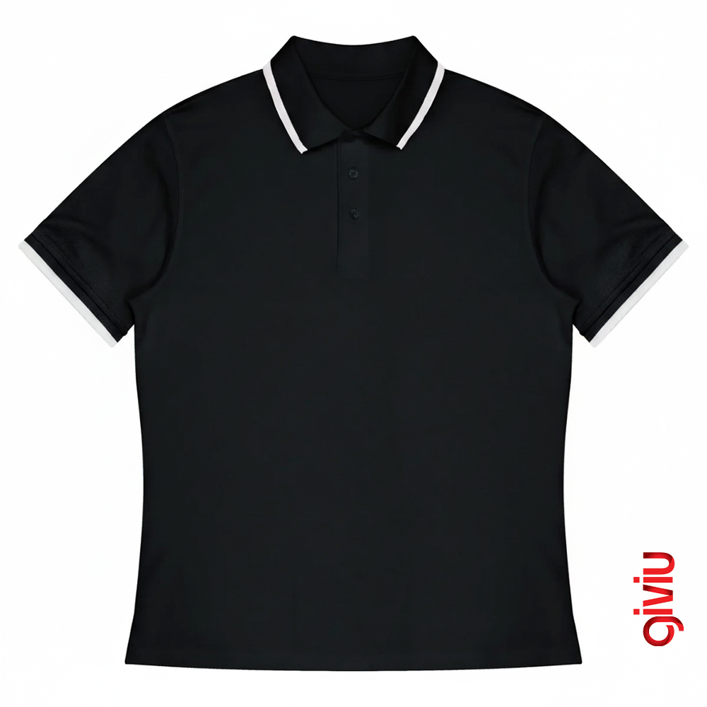 Pure Minimalist Çizgi Detaylı  Polo Tişört