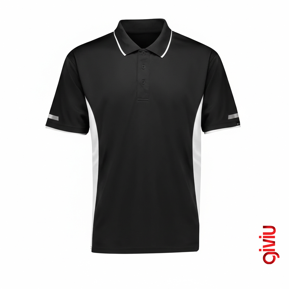 Gradient Dikey Panel Detaylı Teknik Polo