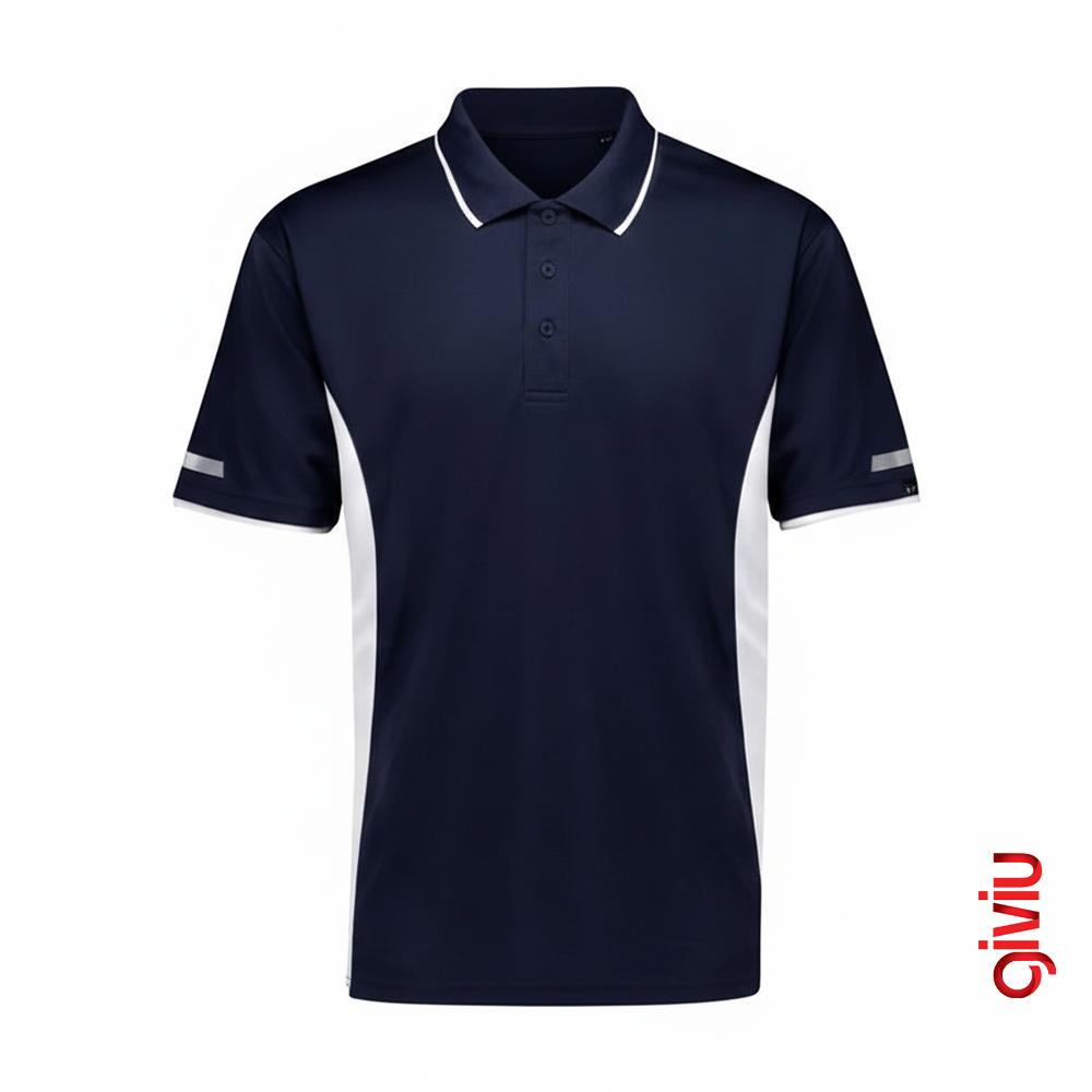 Gradient Dikey Panel Detaylı Teknik Polo