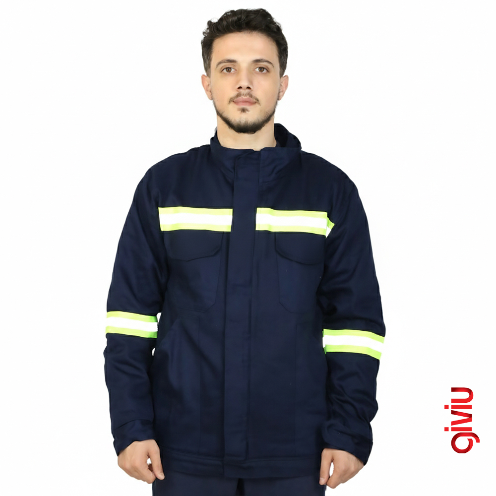 Neon Şeritli Gabardin Mont