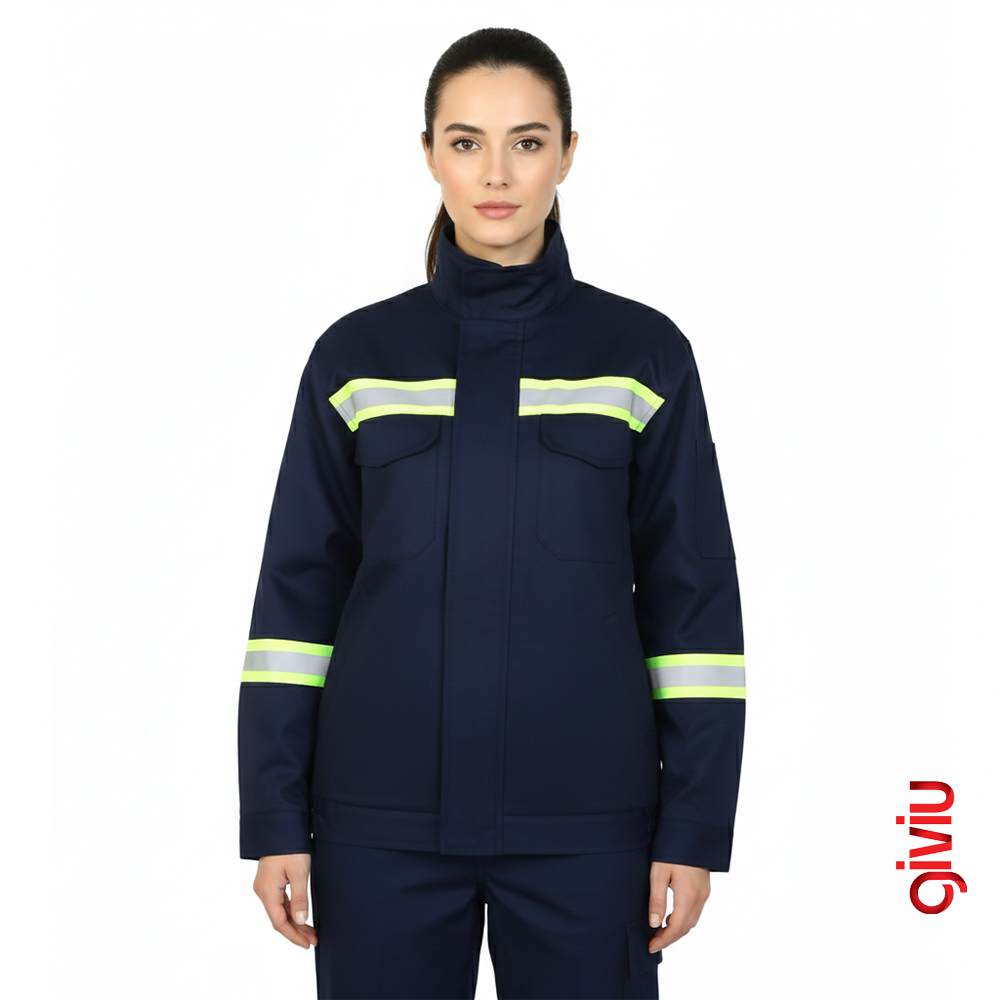 Neon Şeritli Gabardin Mont