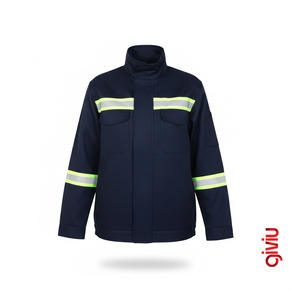 Neongestreifter Gabardine-Mantel