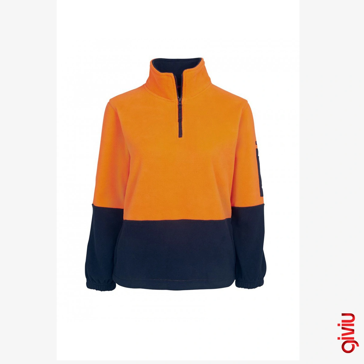 Zweifarbiger Fleecemantel