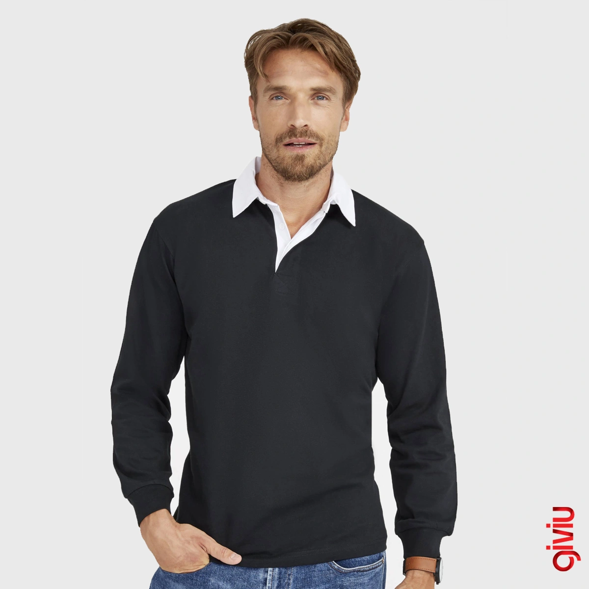 Hemdkragen Sweatshirt