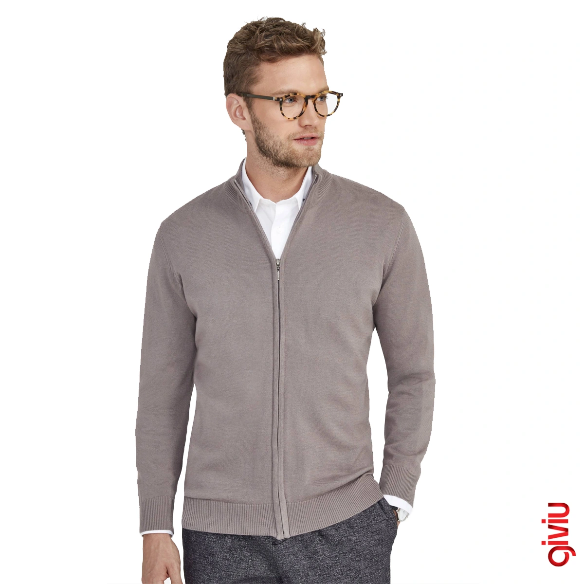 Strickjacke mit Reißverschluss