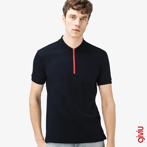 Fermuarlı Polo Yaka Tshirt