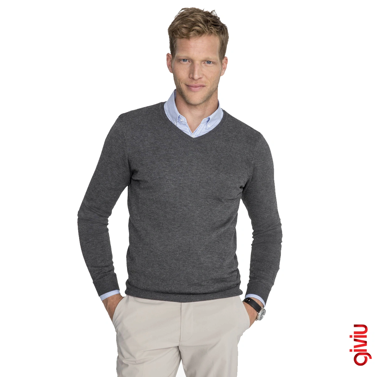 Pullover mit V-Ausschnitt