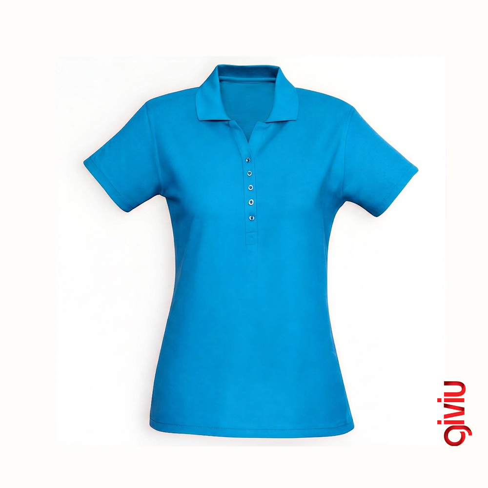 Solid Sade Polo Yaka Tişört