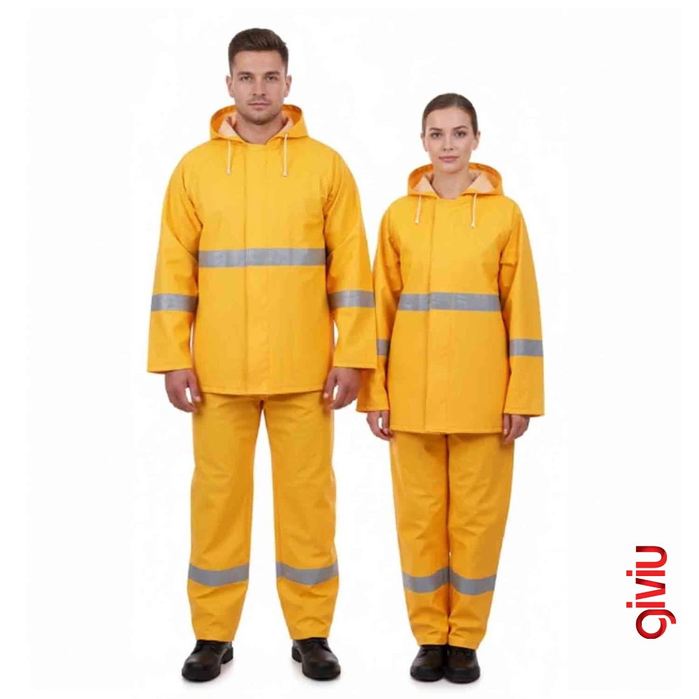 Balıkçı Takım Reflektörlü Yağmurluk