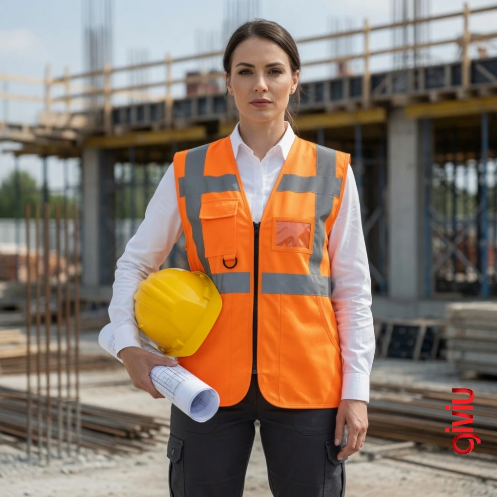 Turuncu Mühendis Reflektörlü İkaz Yeleği