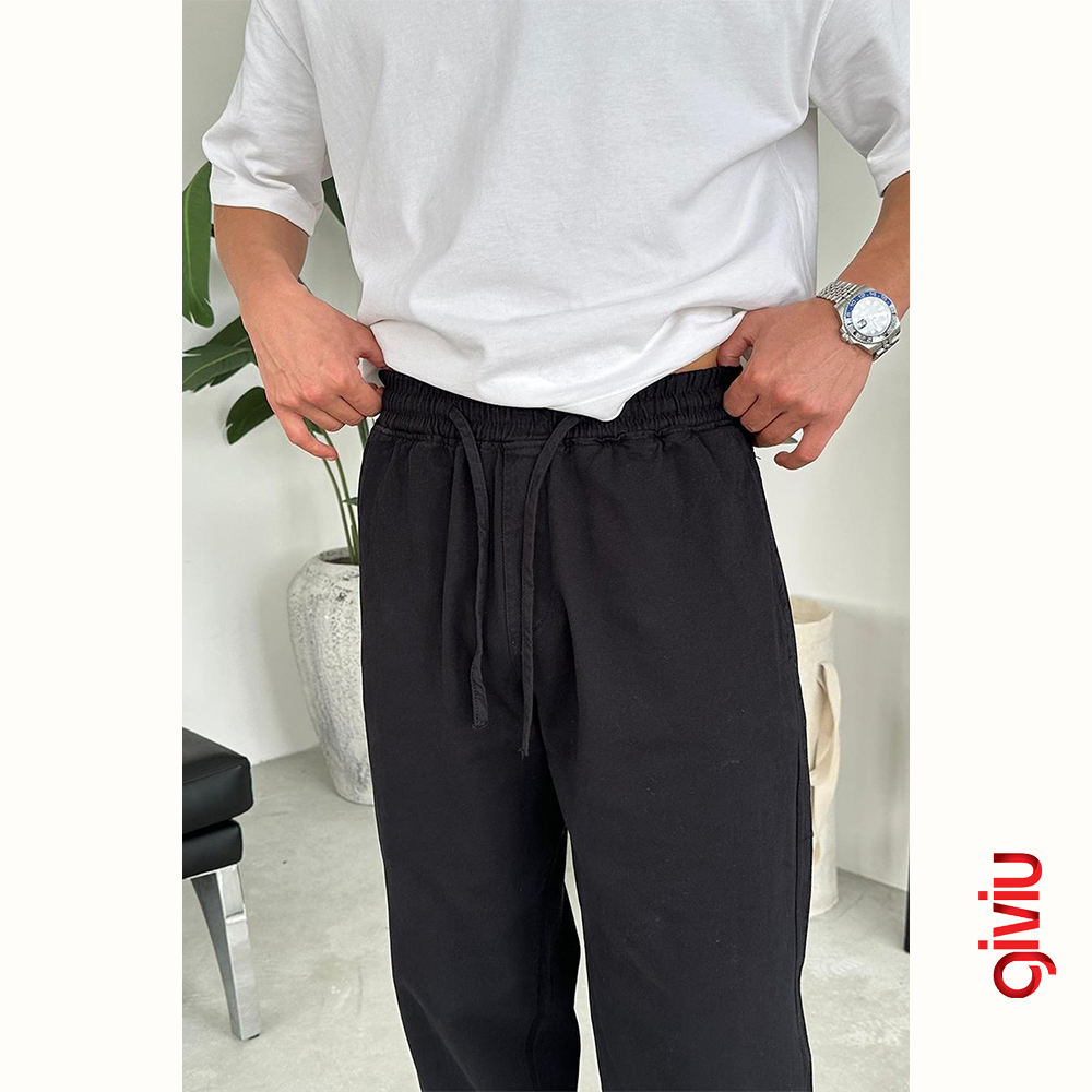 Wide Basic Gabardin Beli Lastikli Pantolon