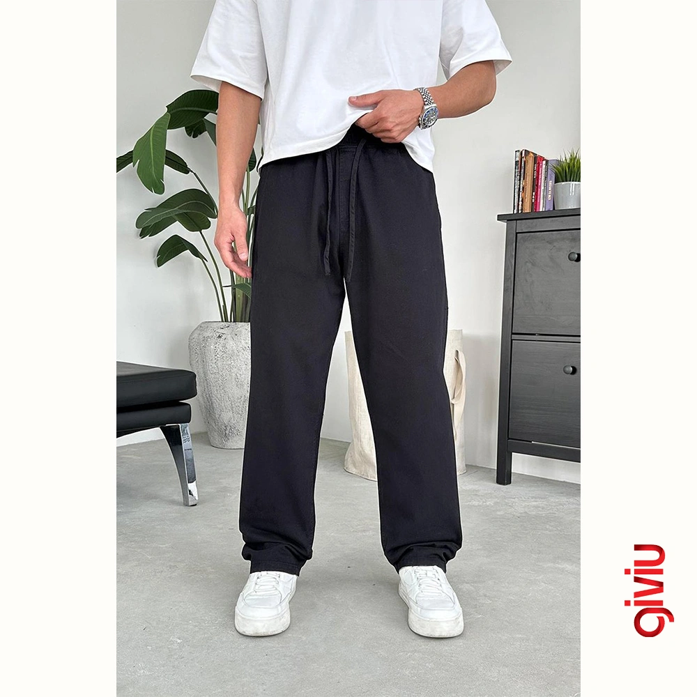 Wide Basic Gabardin Beli Lastikli Pantolon