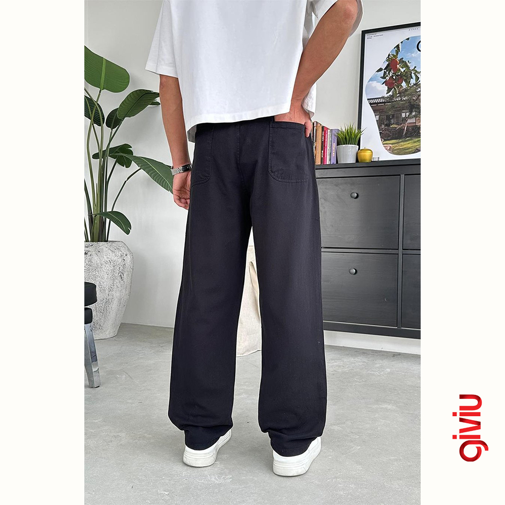 Wide Basic Gabardin Beli Lastikli Pantolon