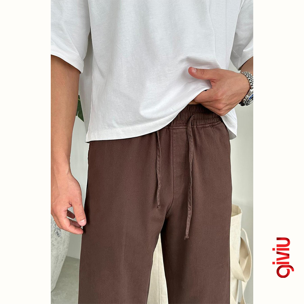 Wide Basic Gabardin Beli Lastikli Pantolon