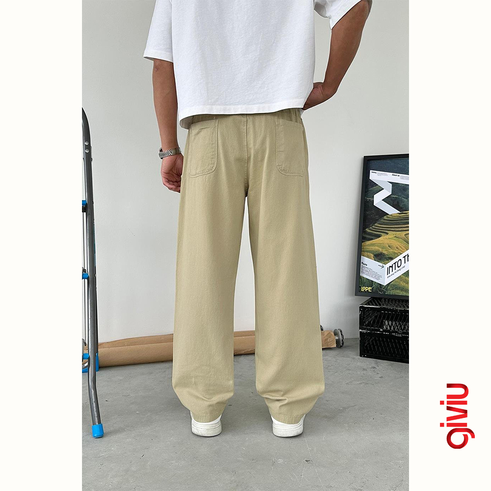 Wide Basic Gabardin Beli Lastikli Pantolon