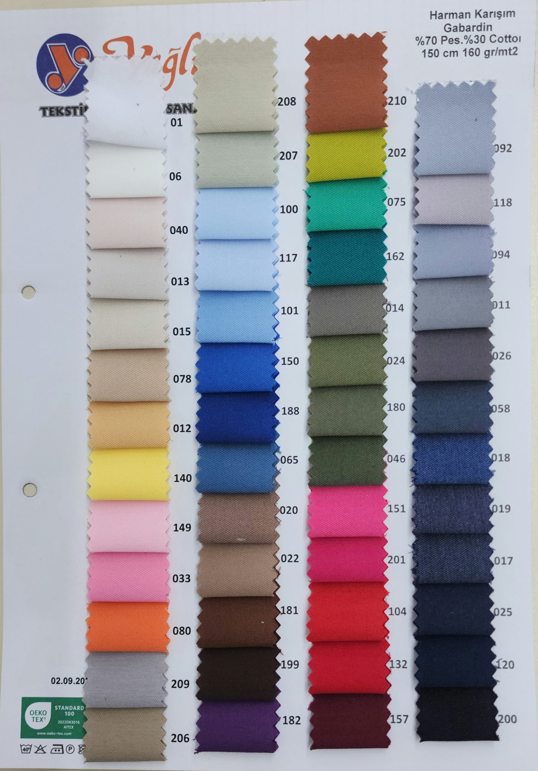 GIVIU 160 gr Gabardin Gömleklik ve Tişört Kumaş Teknolojisi